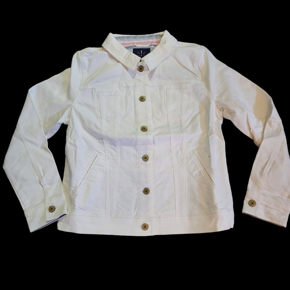 Isaac Mizrahi Jackets & Blazers - Isaac Mizrahi White Denim Jean Jacket